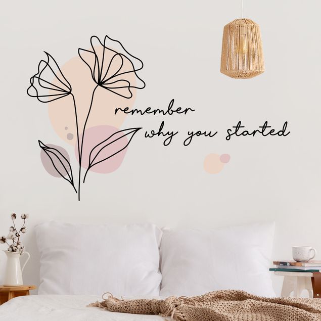 Muurstickers bloemen Flower - Remember Why You started