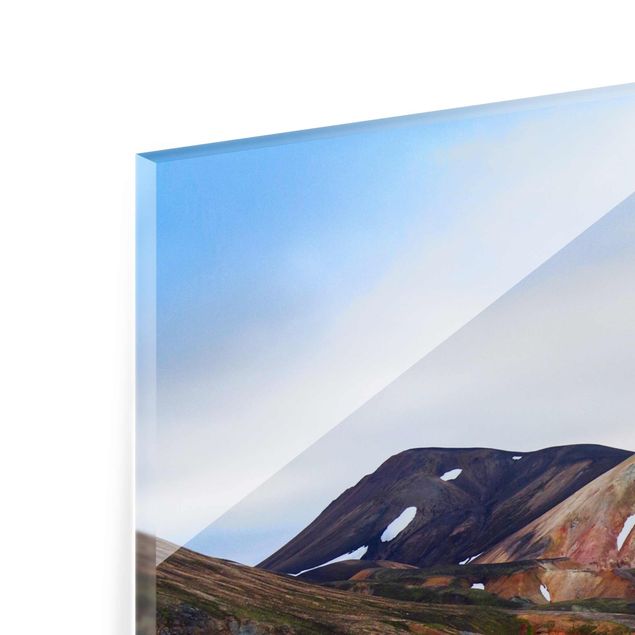 Glasschilderijen Colourful Mountains In Iceland