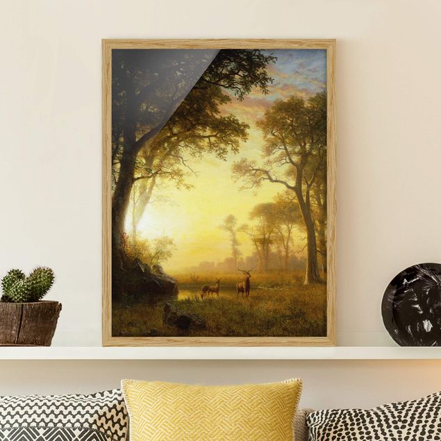 Ingelijste posters Albert Bierstadt - Light in the Forest