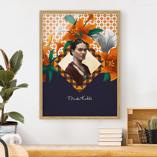 Ingelijste posters Frida Kahlo - Lilies