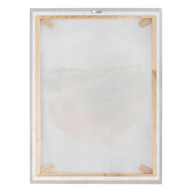 Canvas schilderijen WaterColours - Dunes And Grasses At The Sea