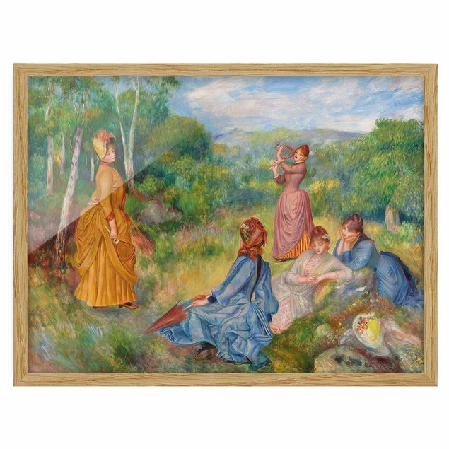 Ingelijste posters Auguste Renoir - Young Ladies Playing Badminton