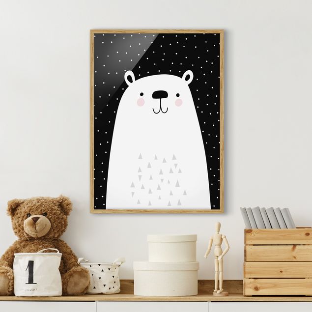 Ingelijste posters Zoo With Patterns - Polar Bear