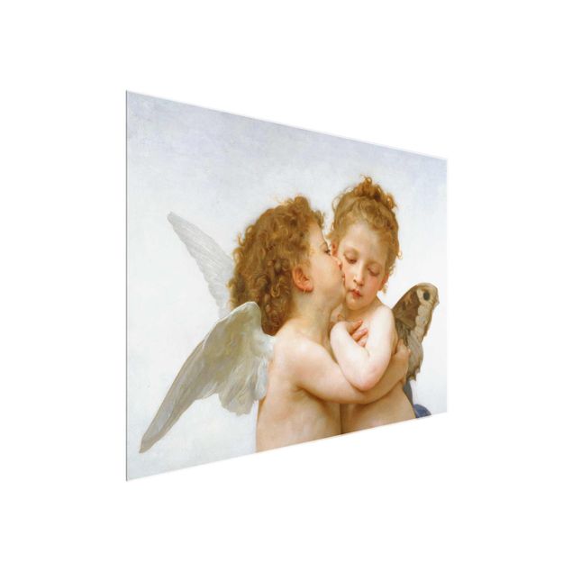 Glasschilderijen William Adolphe Bouguereau - The First Kiss