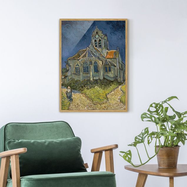 Ingelijste posters Vincent van Gogh - The Church at Auvers