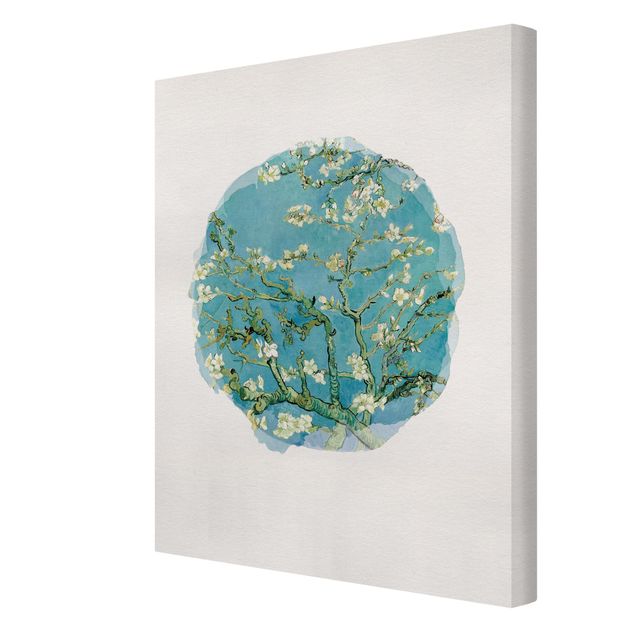 Canvas schilderijen WaterColours - Vincent Van Gogh - Almond Blossom