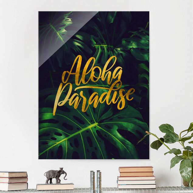 Glasschilderijen Jungle - Aloha Paradise