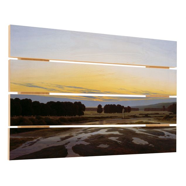 Houten schilderijen op plank Caspar David Friedrich - The large Enclosure