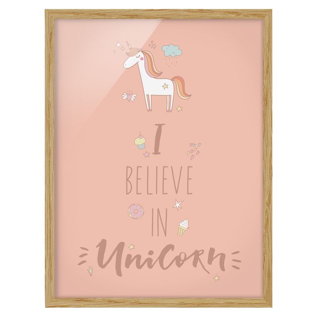 Ingelijste posters I Believe In Unicorn