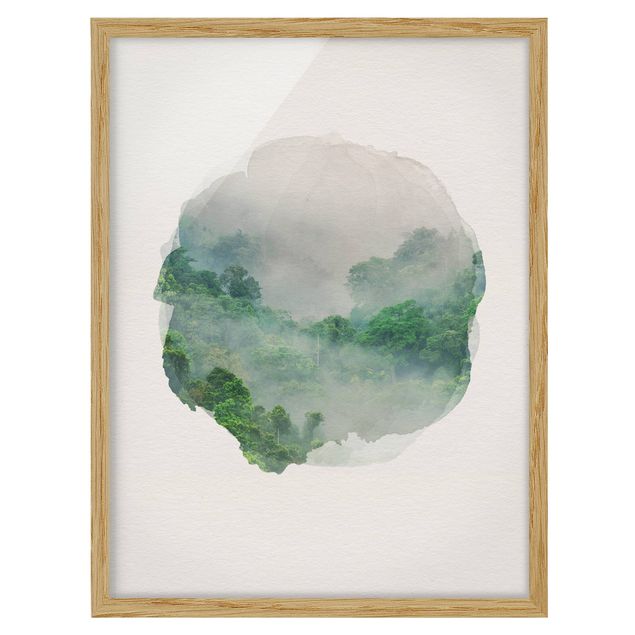 Ingelijste posters WaterColours - Jungle In The Mist