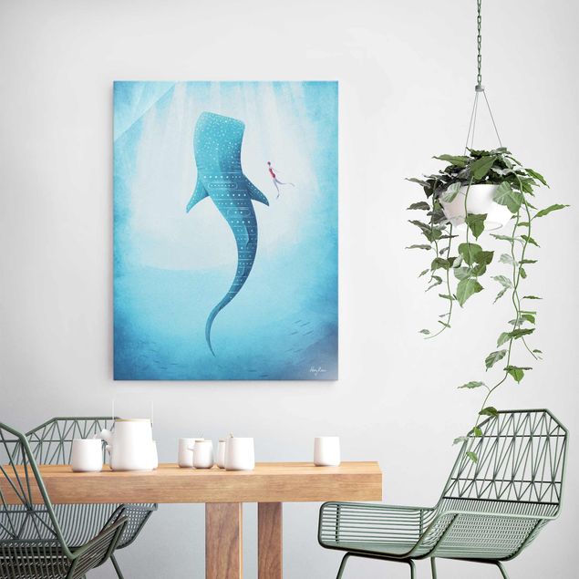 Glasschilderijen The Whale Shark