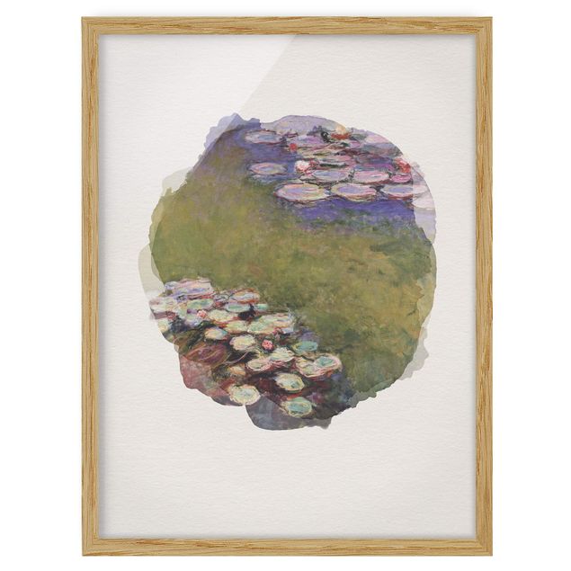 Ingelijste posters WaterColours - Claude Monet - Water Lilies