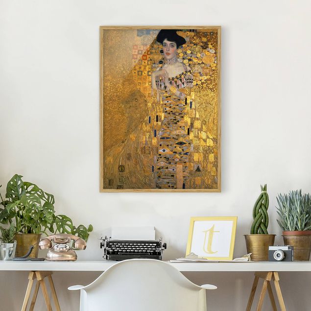 Ingelijste posters Gustav Klimt - Portrait Of Adele Bloch-Bauer I