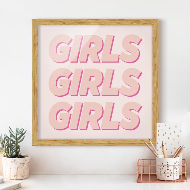 Ingelijste posters Girls Girls Girls