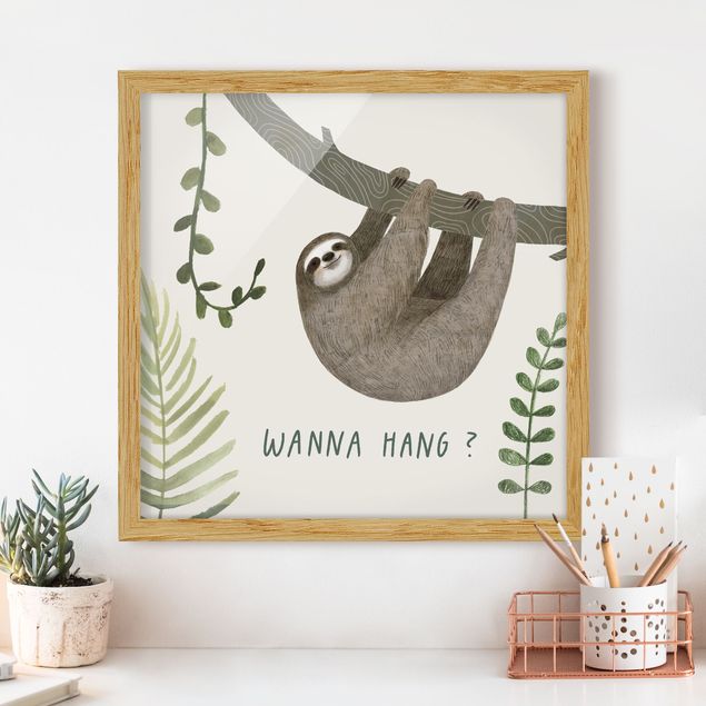 Ingelijste posters Sloth Sayings - Hang