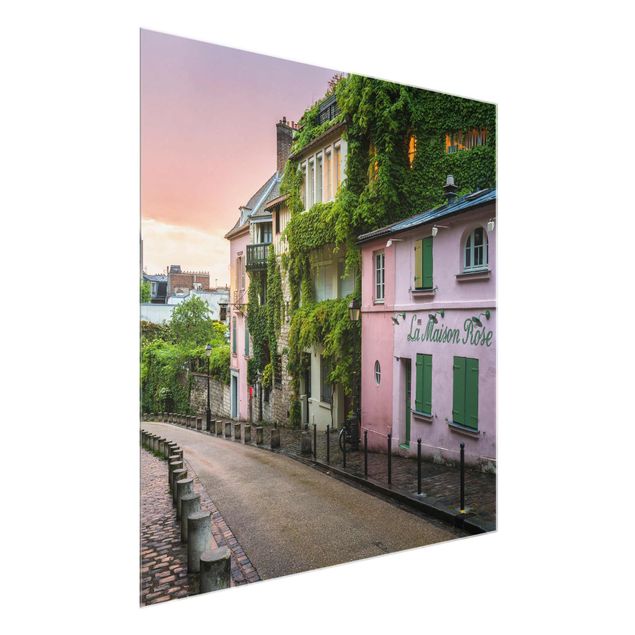 Glasschilderijen Rose Coloured Twilight In Paris