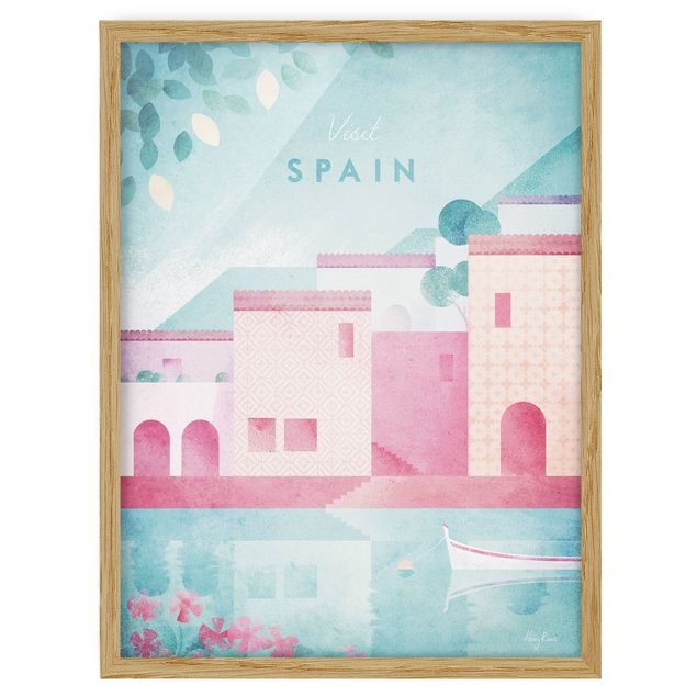 Ingelijste posters Travel Poster - Spain