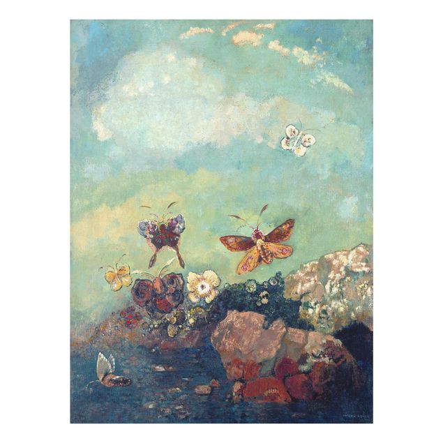 Glasschilderijen Odilon Redon - Butterflies