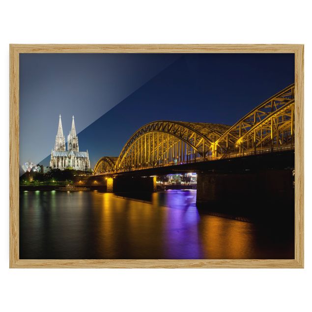 Ingelijste posters Cologne At Night