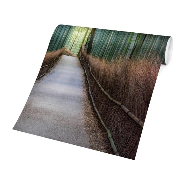 Fotobehang The Path Through The Bamboo