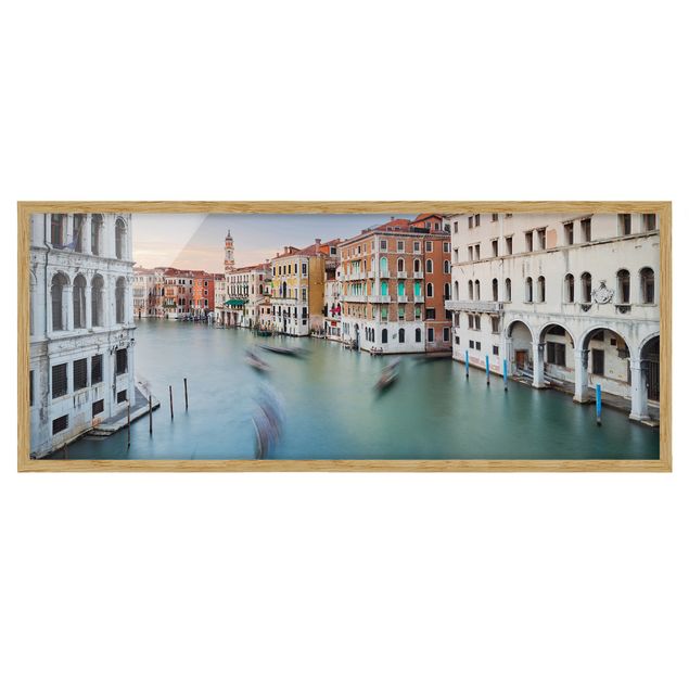Ingelijste posters Grand Canal View From The Rialto Bridge Venice