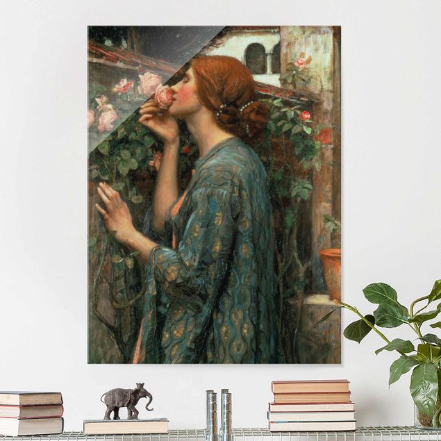 Glasschilderijen John William Waterhouse - The Soul Of The Rose