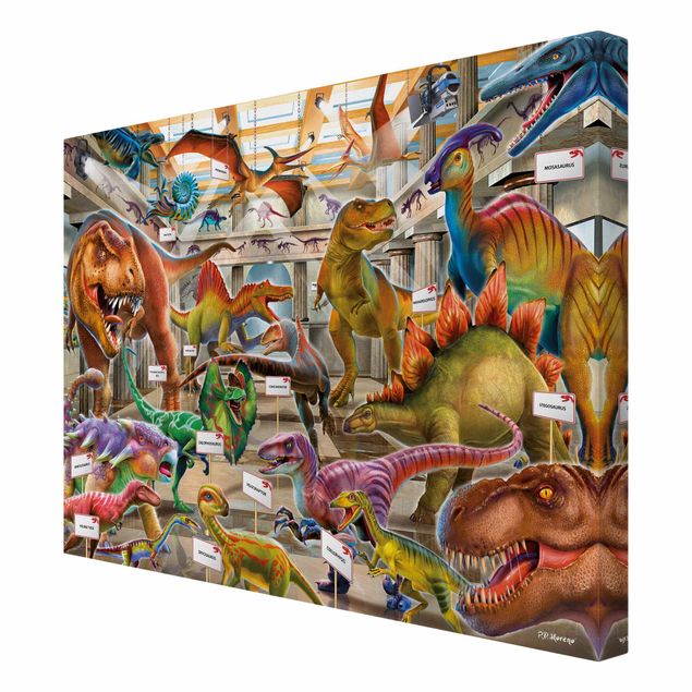 Canvas schilderijen Dinosaurs In The Museum Of Natural History
