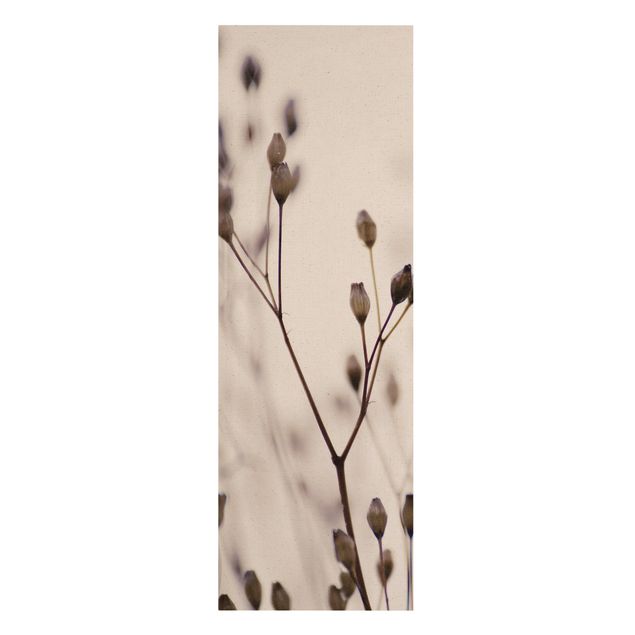 Natuurlijk canvas schilderijen Dark Buds On Wild Flower Twig