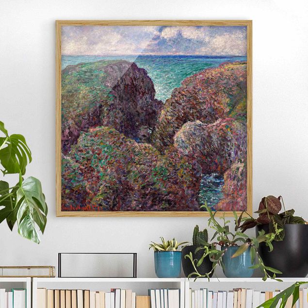Ingelijste posters Claude Monet - Group of Rocks at Port-Goulphar