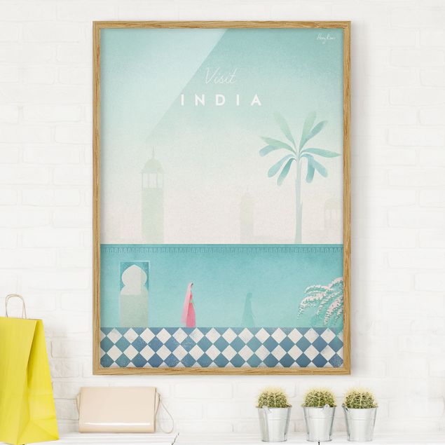 Ingelijste posters Travel Poster - India