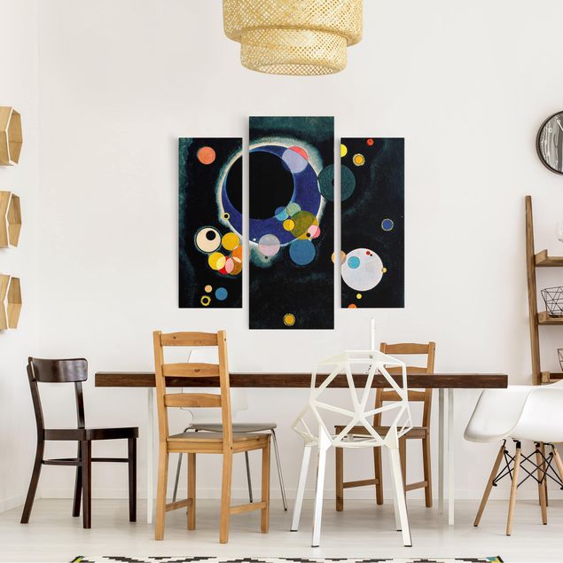 Canvas schilderijen - 3-delig Wassily Kandinsky - Sketch Circles