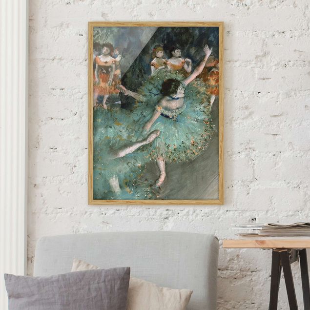 Ingelijste posters Edgar Degas - Dancers in Green