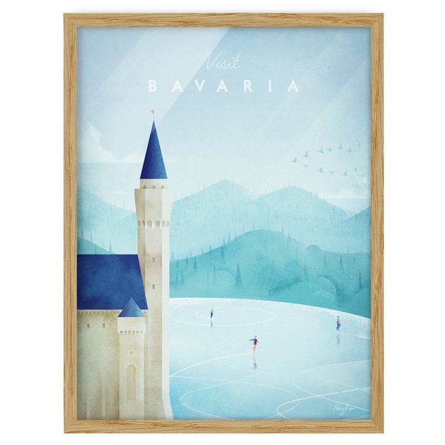 Ingelijste posters Travel Poster - Bavaria