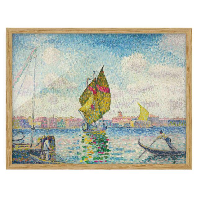 Ingelijste posters Henri Edmond Cross - Sailboats On Giudecca Or Venice, Marine