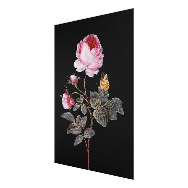 Glasschilderijen Barbara Regina Dietzsch - The Hundred-Petalled Rose