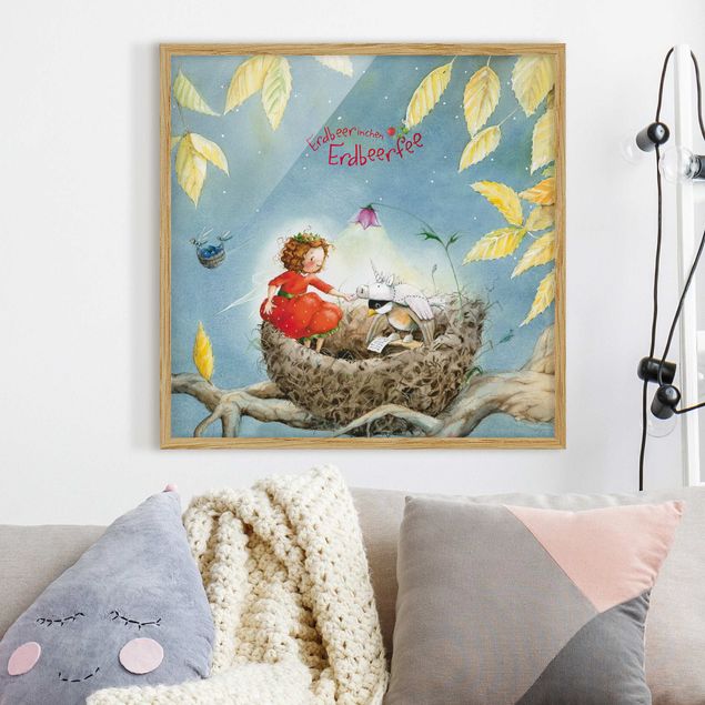 Ingelijste posters Little Strawberry Strawberry Fairy - Sparrow