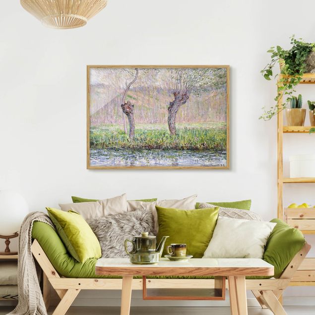 Ingelijste posters Claude Monet - Willow Trees Spring
