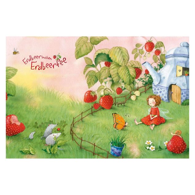 Fotobehang Little Strawberry Strawberry Fairy - In The Garden