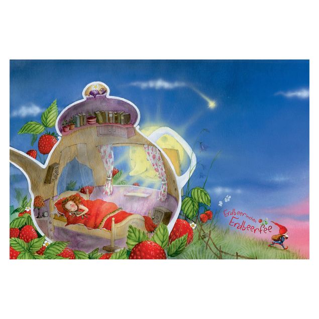 Fotobehang Little Strawberry Strawberry Fairy - Sleep Well!