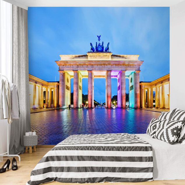 Fotobehang Illuminated Brandenburg Gate
