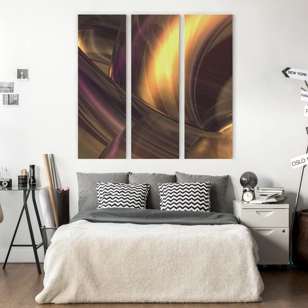 Canvas schilderijen - 3-delig Enchanted Fire