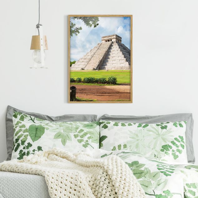 Ingelijste posters El Castillo Pyramid