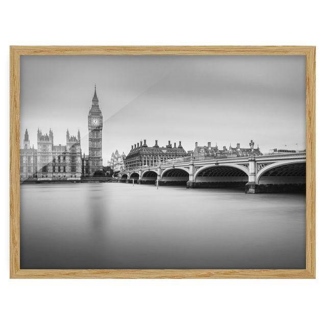 Ingelijste posters Westminster Bridge And Big Ben