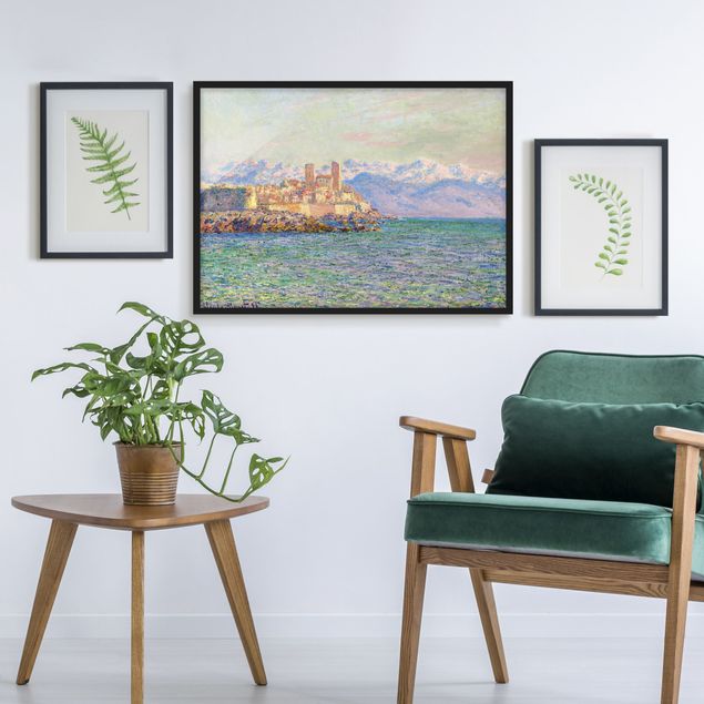 Ingelijste posters Claude Monet - Antibes, Le Fort