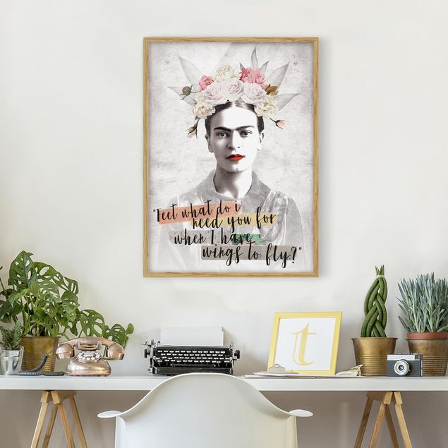 Ingelijste posters Frida Kahlo - Quote