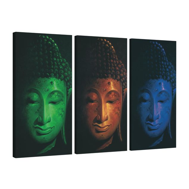 Canvas schilderijen - 3-delig Triple Buddha