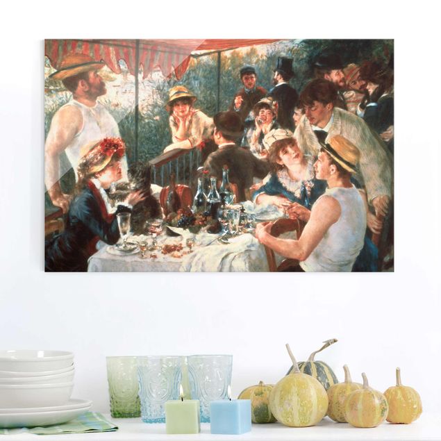 Glasschilderijen Auguste Renoir - Luncheon Of The Boating Party