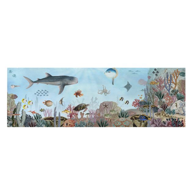 Canvas schilderijen - Fascinating creatures on the coral reef