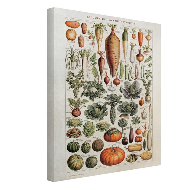 Canvas schilderijen Vintage Board Vegetables