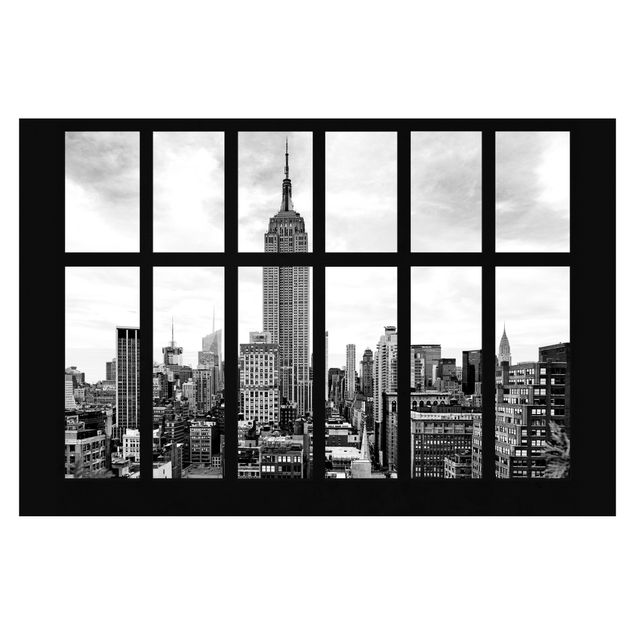 Fotobehang Window New York Empire State Building